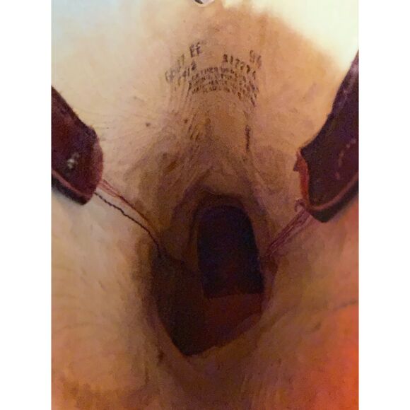 Abilene Men’s 9.5 EE Brown Lthr Cowboy Boots USA Made Western Stitch Ranch Rodeo - Picture 9 of 10